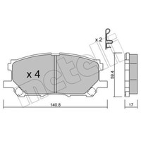 Metelli BremsbeläGe Bremsbelegsatz Vorne System Sumitomo FüR Lexus RX
