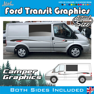 SWB / MWB Ford Transit MK7 kompatibel Camper Streifen Grafik Aufkleber ST 228