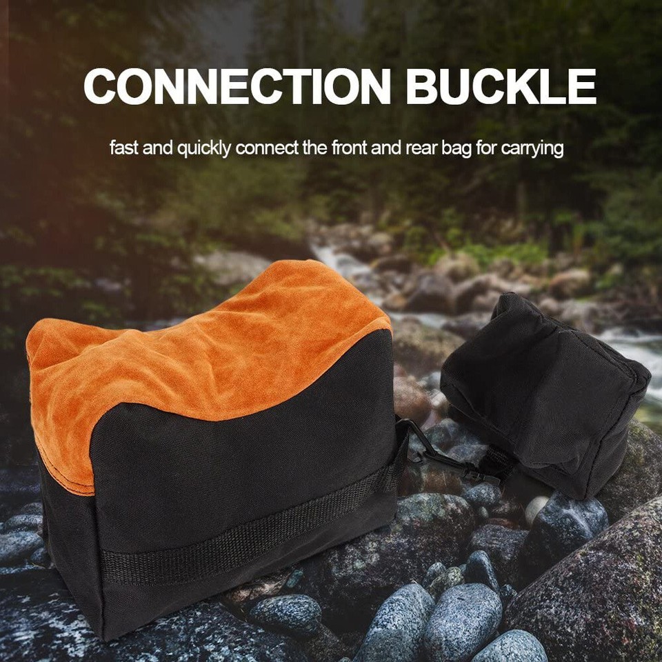 Front & Rear Shooting Range Sand Bag Rifle Gun Bench Stand Hunting Rest ...