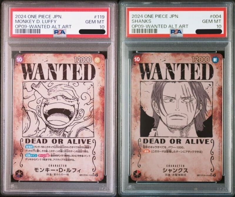PSA 10 Luffy Shanks Wanted Emperors in the New World ONE PSA 10 Luffy Shanks Wanted Emperors in the New World ONE