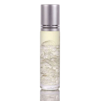 Organic Essential Oil Blend Roll On Crystal Charged with Clear Quartz MANIFEST