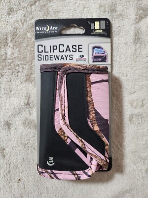 Pink Nite Ize Mossy Oak Camo Universal Holster Large Rugged Sideways Clip Case