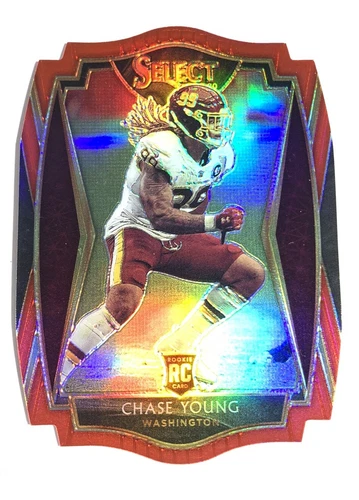 2020 Panini Select Premier Level Red Prizm Die-Cut #164 Chase Young Rookie