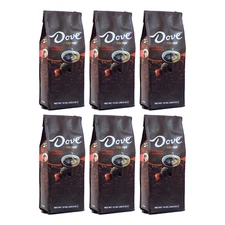 Dove Dark Chocolate Flavored Ground Coffee, 10 oz bag, 6-pack