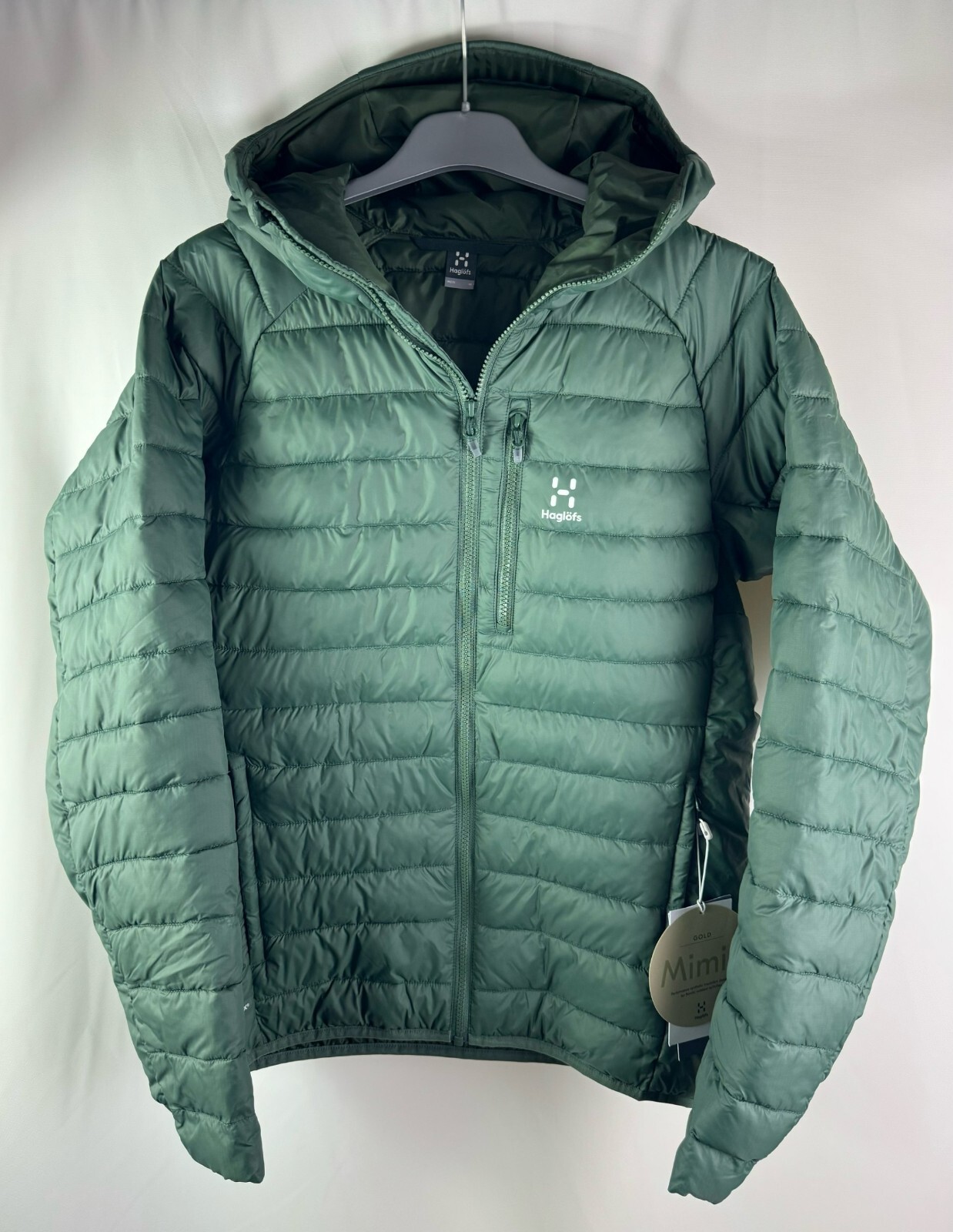 Chaqueta con capucha Haglöfs Spire Mimic verde para hombre, talla M