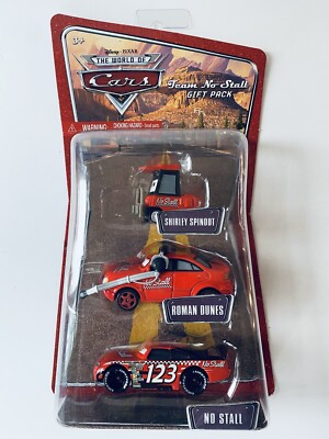 SHIRLEY SPINOUT ROMAN DUNES カーズ ミニカー DISNEY PIXAR CARS 3 PACK TEAM NO STALL GIFT PACK 