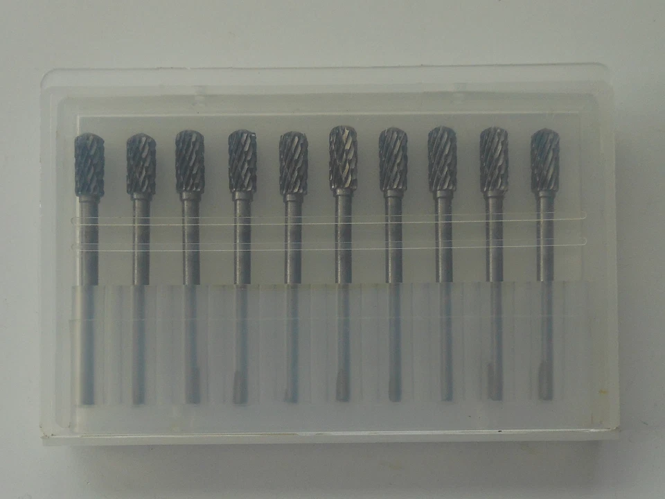 10 pcs 3mm X 5mm Tungsten Carbide Cutting Rotary Burr CNC Engraving Bit C5 - Image 2 of 4