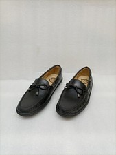 Driver Club USA Nantucket 2 Leather Slip On Loafers- Black- Sz 5.5- DC4-BN