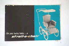 Vintage 1968 Rex Stroll-O-Chair Manual Product Booklet 16 pages