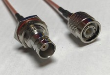 TNC Male to BNC Female Bulk Pick Your Length RG178 Coaxial Cable Mil-C-17 US LOT