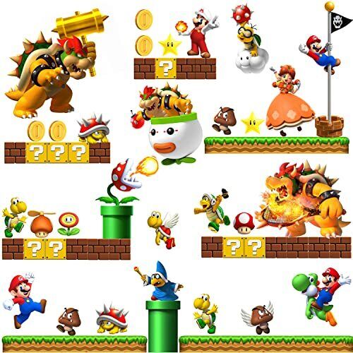 Super Mario Brothers Wandtattoos Build a Scene Wandaufkleber Schälen und Kleben Vakuum - Bild 1 von 7