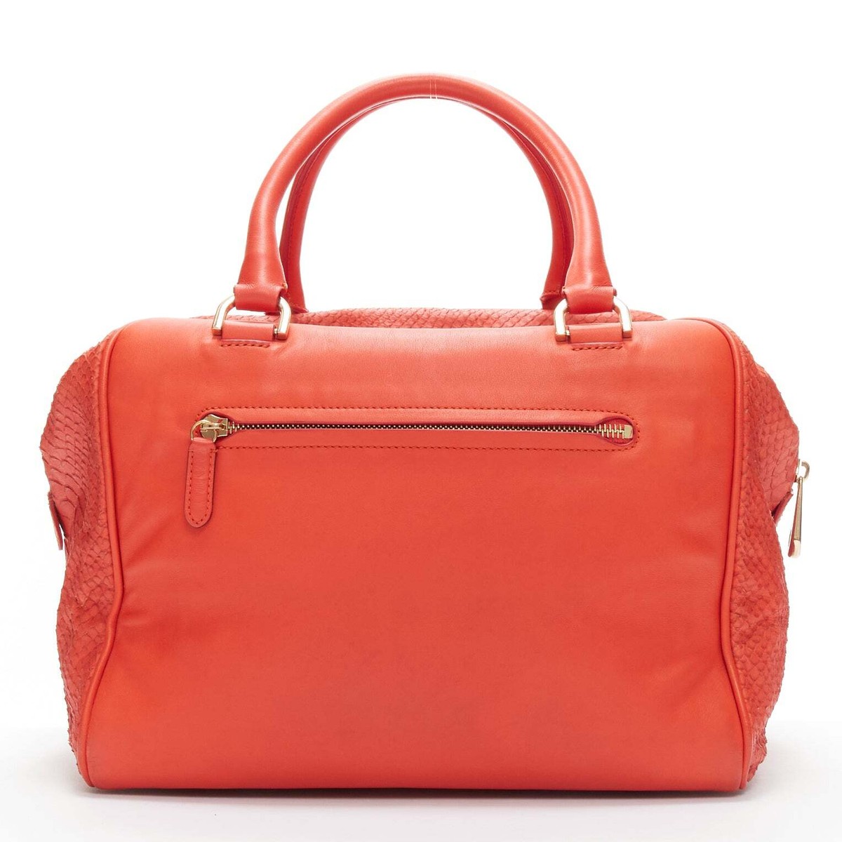 MULBERRY Shadow Maisie Clipper red embossed leather scaled travel