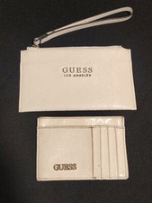 Guess Los Angeles White Wristlet Clutch Wallet  Card Holder