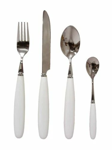 Posate bianchi in porcellana