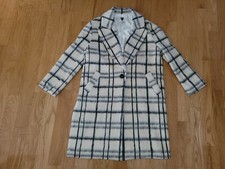 Authentic LITA by Ciara Graphic Check Princess Coat White/Black Size L
