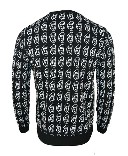 Alexander McQueen McQ Hombres Sudadera S M L XL Jumper Face Logo Negro Blanco... - Imagen 2 de 4