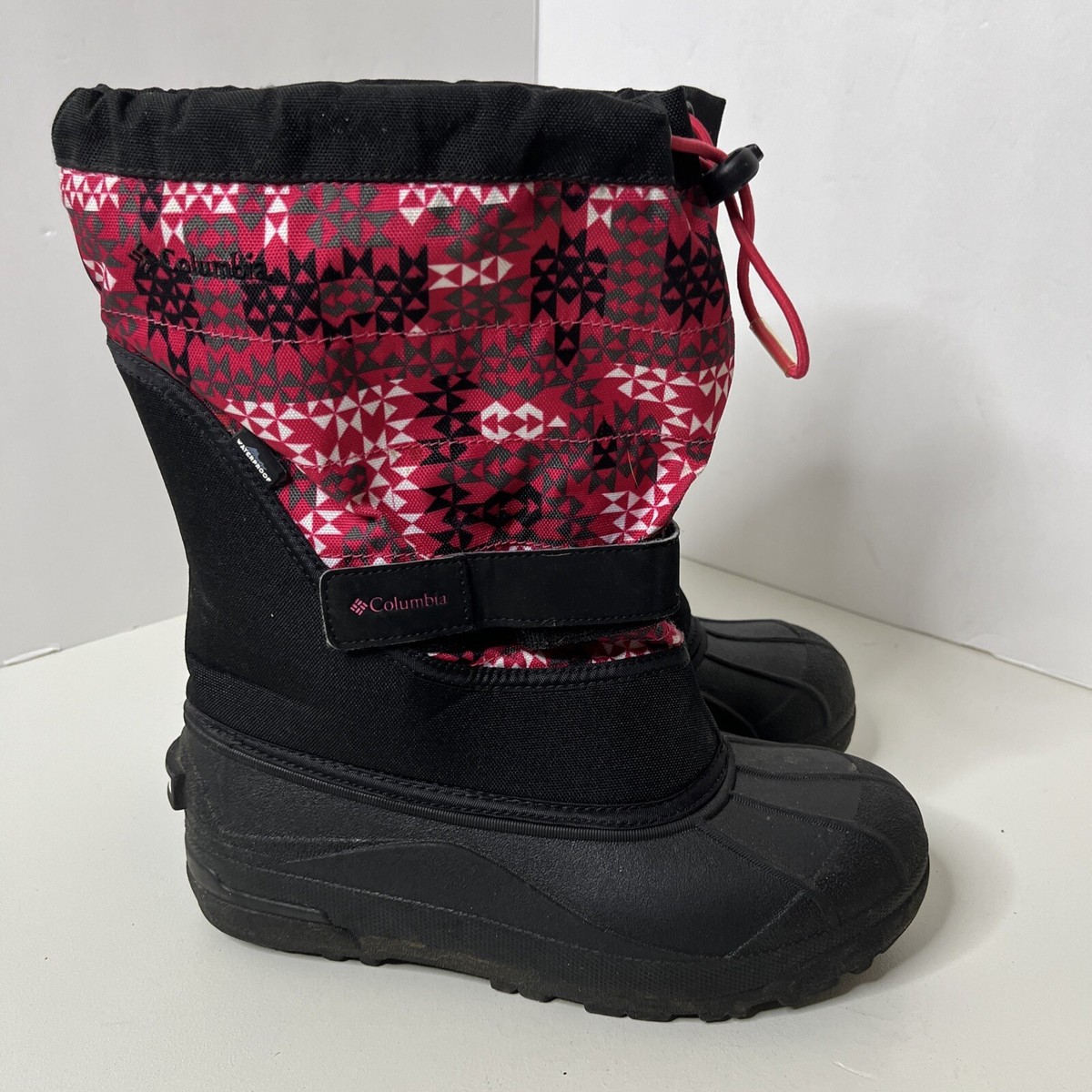 Columbia Waterproof Womens Size 7 Black Pink Winter Boots  display picture 1