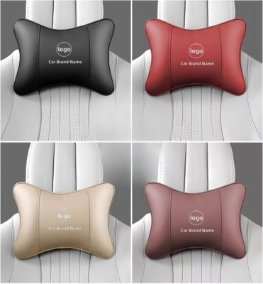 Universal Car Neck Pillow Breathe Cushion Headrest Pillow Leather For Honda
