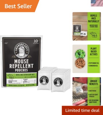Extra-Strength Peppermint & Cinnamon Mouse Repellent Pouches - Fresh Air Formula