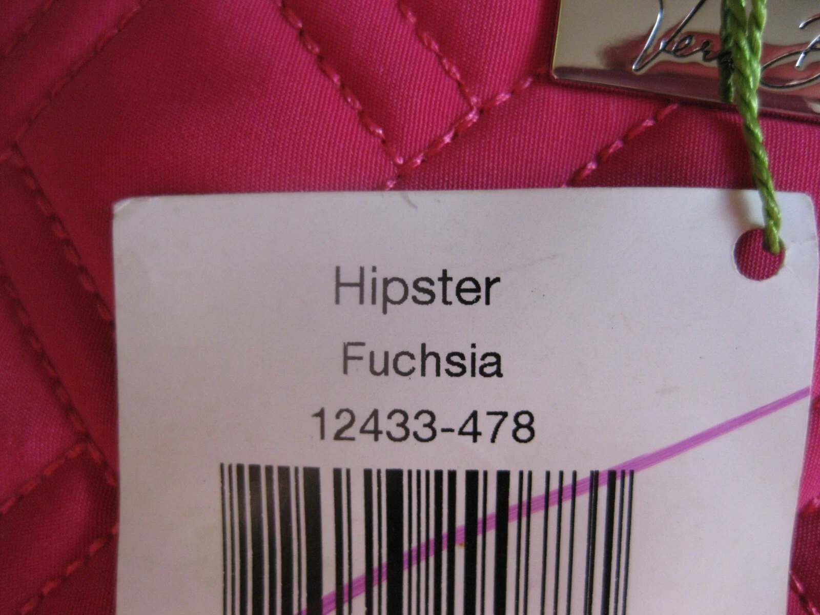 Borsa a tracolla Vera Bradley Hipster rosa fucsia trapuntata borsetta nuova con etichetta