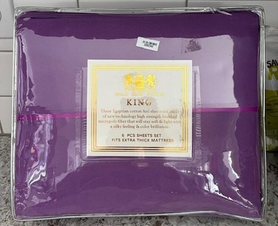 NEW Lush Home Gold 2800 Series 6pcs King Sheet Set (Microfiber / Wrinkle Free) 