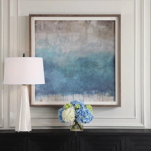 Uttermost 32346 Serenity Paused 45" x 45" Framed Abstract Drawing - Blue - Picture 5 of 5
