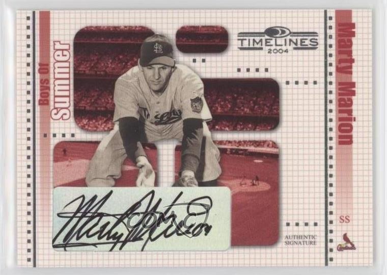 2004 Donruss Timelines Boys of Summer Auto Marty Marion #2 Auto uk2