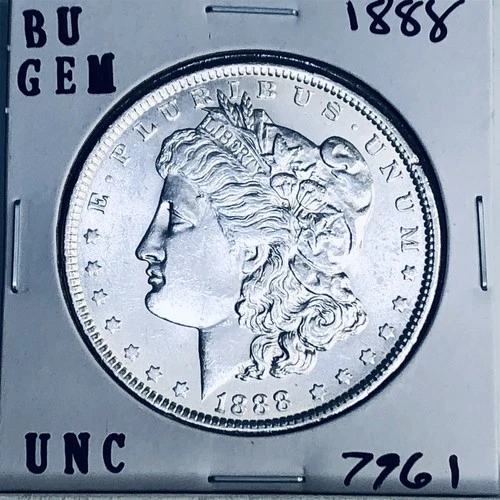 1888 BU GEM MORGAN SILVER DOLLAR UNC MS+++ U.S. MINT RARE COIN 7961