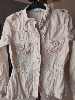 MARELLA SPORT Sahara Jacke weiß aus Leinen/Baumwolle - Größe S