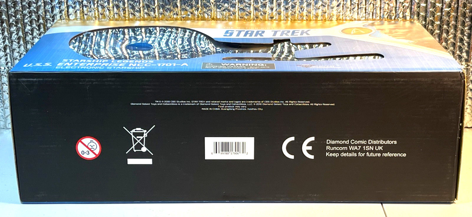 STAR TREK ART ASYLUM LEGENDS ENTERPRISE 1701 A - COMPLETE AND WORKING