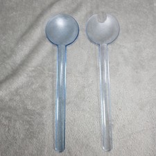 Tupperware Acrylic Watercolor Blue Salad Serv...