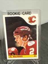 ?1985-86 O-Pee-Chee Al MacInnis RC Rookie Card #237 CALGARY FLAMES. rookie card picture