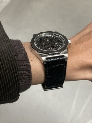 HIGH END AGELOCER Original Schwarzwald Watch Ceramic Bezel Skeleton Automatic