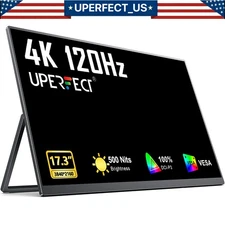 4K Portable Monitor, 17.3'' 120Hz 100%DCI-P3 500Nits HDR FreeSync Gaming Traver