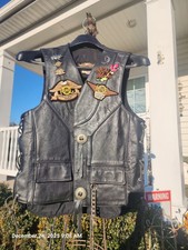 Harley Davidson Leather Vest PATCHES Collection Pins Club