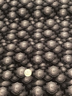 CUSTOM  HARLEY DAVIDSON HD Motorcycle Cotton Fabric, Fat Quarter, 18  x 22 