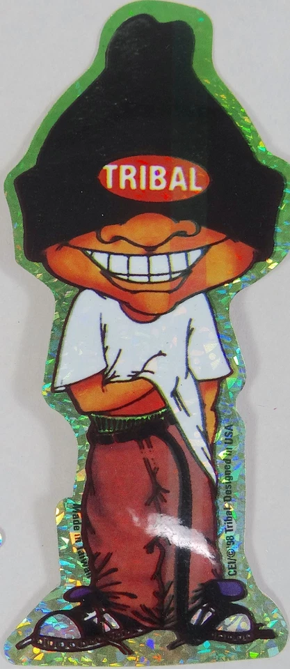 Vtg Izamo Tribal Stickers Prism Holographic Cat Daisy Hip Hop Urban Friends 90s - Image 3 of 4
