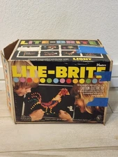 Vintage Hasbro Lite-Brite in Original Box Working Bulb, Pegs, & Sheets