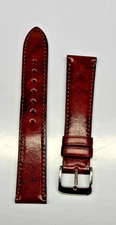 20mm Cognac Genuine Leather Watch Band - USA