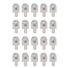 Shelf Support Pegs Glass Clamp Bracket Zinc Alloy Nail Polished Rod Joint 20pcs