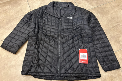 #ad North Face Thermoball Trek Quilted Full Zip Black Jacket NEW w Tag Womens XL $44.95