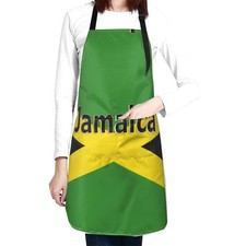 ASYG Jamaica Flag Apro Adjustable Baking with 2 Pocket Jamaican Kitchen Cooki...