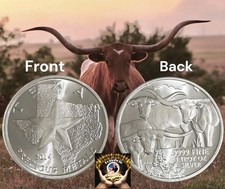 2014 1 oz .999 Silver TEXAS Mint Silver Cattle Roundup And Drive + TEXAS BONUS 104.95 per troy oz