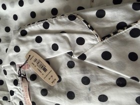 Pajamas Victoria Secret 2 Pc Pants Top Women&rsquo;s Size M New Black White Polka Dots