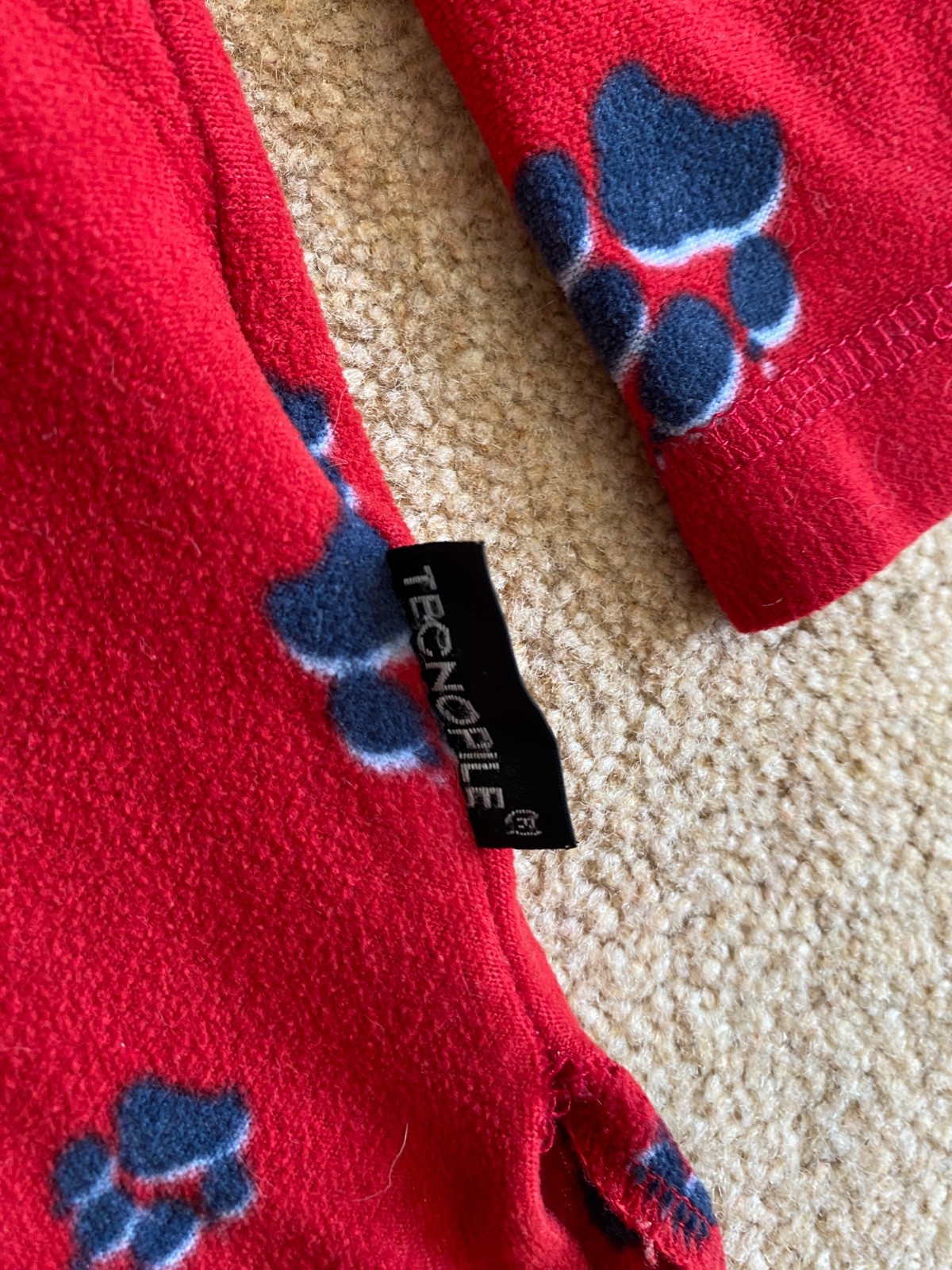 RARE 90'S JACK WOLFSKIN RED PAW PRINT 1/4 ZIP FLEECE S SMALL image 3