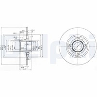 2X Delphi Bremsscheibe BG3360 FüR Renault