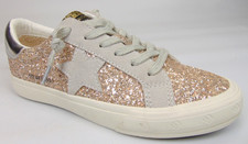 NEW Vintage Havana Grande-6 Women's Casual Leather Sneakers Size 6.0 Gold Glitt