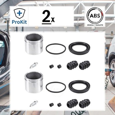 2x A.b.s. Reparatursatz, Bremssattel Vorne für Honda JAZZ III JAZZ IV INSIGHT