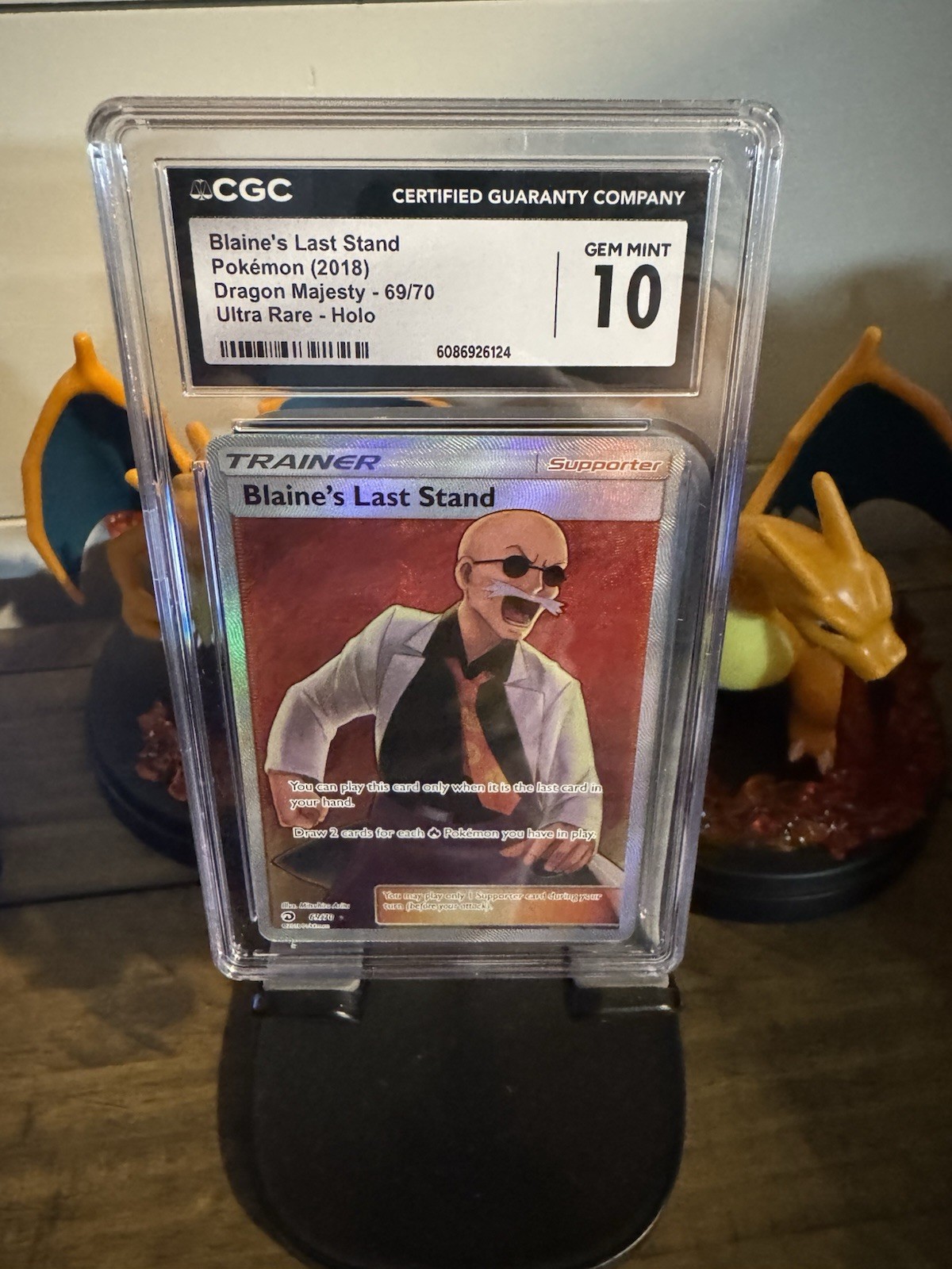 Blaine's Last Stand Dragon Majesty 69/70 Pokemon TCG Graded CGC10 Low Pop EST 15