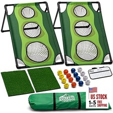 Golf Cornhole Outdoor Game, Par 1 Set, Cornhole Boards for Golfers, Chipping